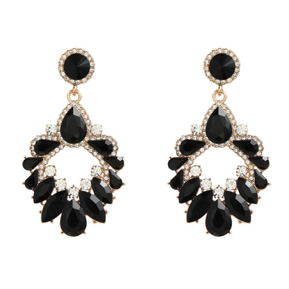 Women's Crystals Exaggerated Rhinestone Full Diamond Bohemian Earrings