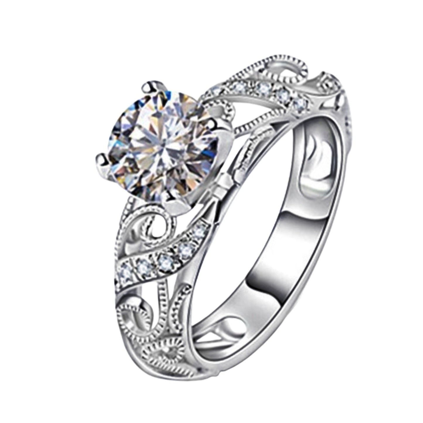 Luxury Zircon Colorful Gold Diamond Elegant Palace Rings