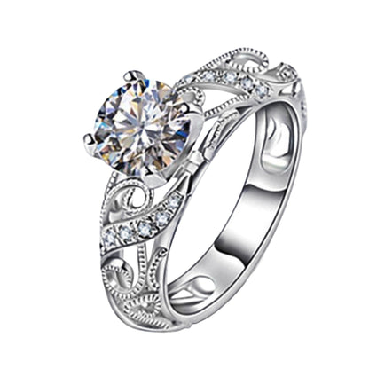 Luxury Zircon Colorful Gold Diamond Elegant Palace Rings