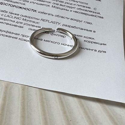 Sterling Sier Female Cute Smiley Face Rings