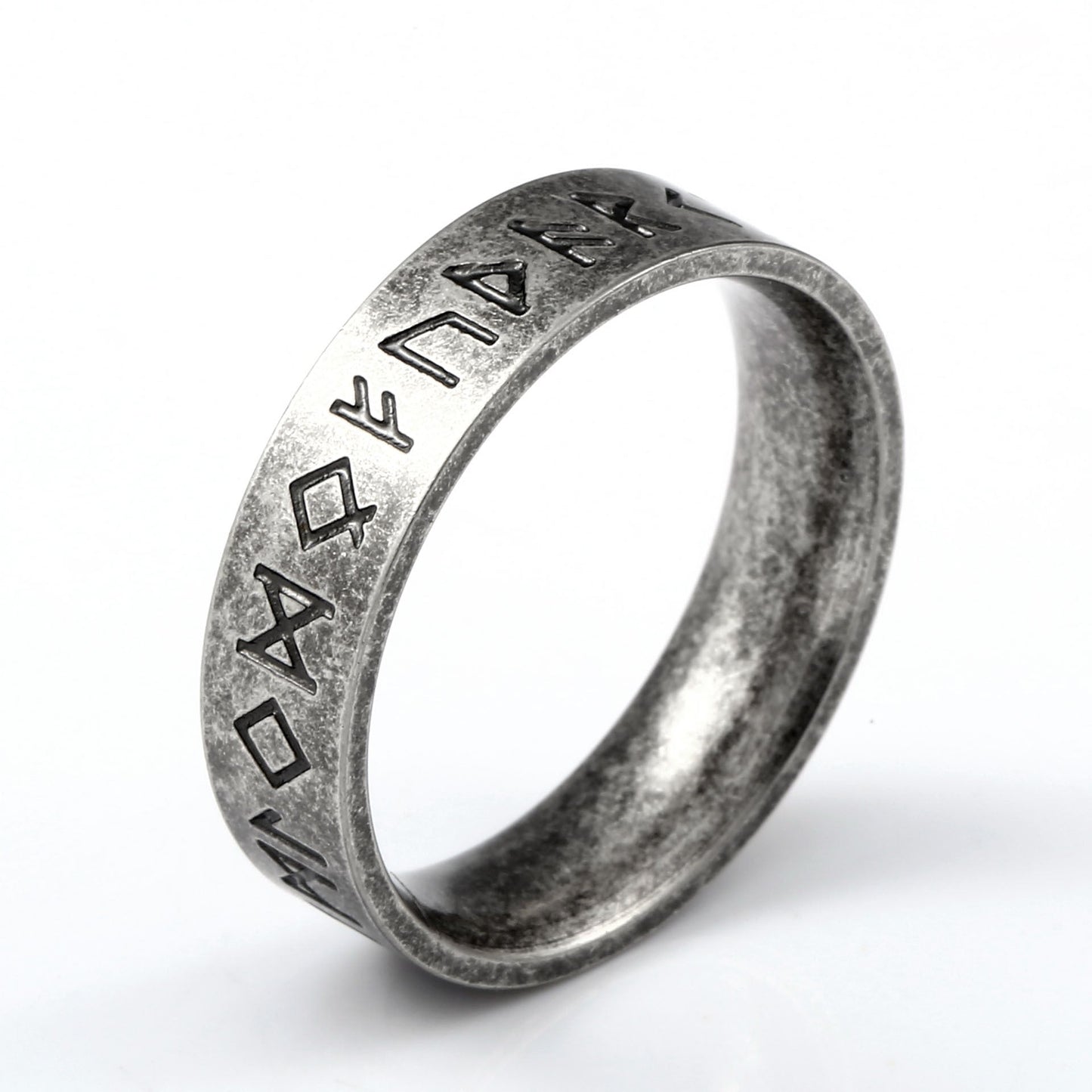 Women's & Men's & Fashion Stainless Steel And Nordic Retro Viking Letter Rings