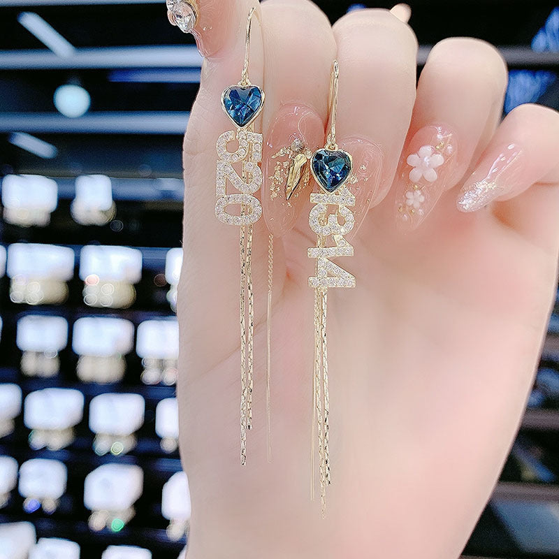 Women's Red Love Heart Trendy Hanging Super Earrings