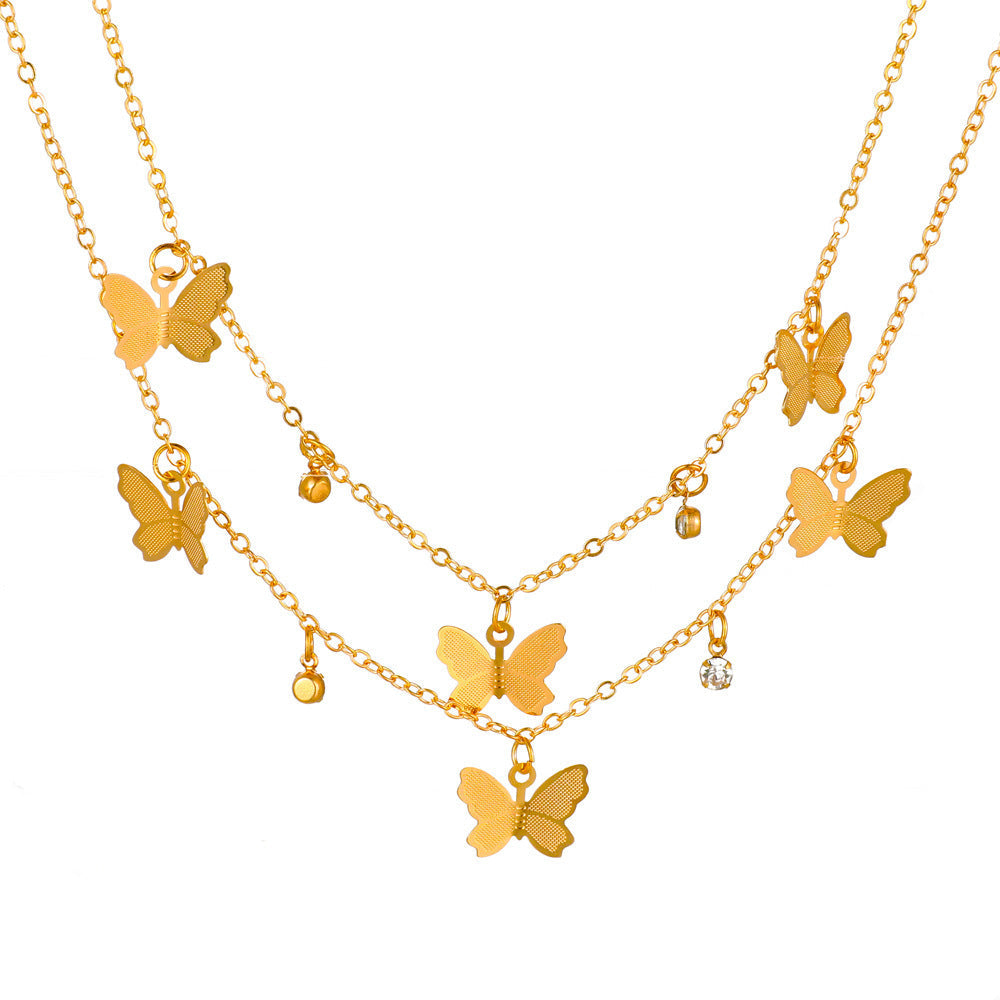 Women's Tassel Fashion Graceful Geometric Metal Letter Necklaces