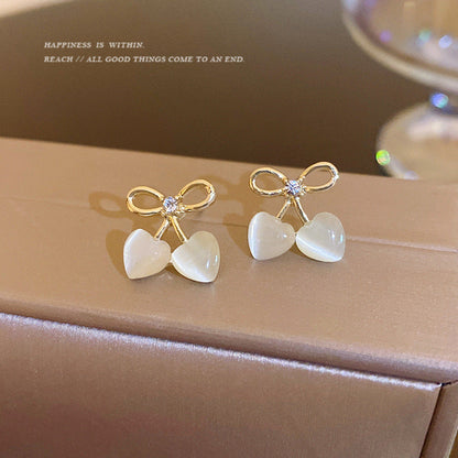 Women's Love Opal Stone Ear Temperamental Minority Earrings