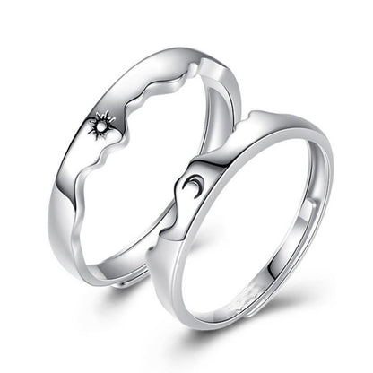 Women's & Men's Romantic Cross Sun Moon Star Couple Rings