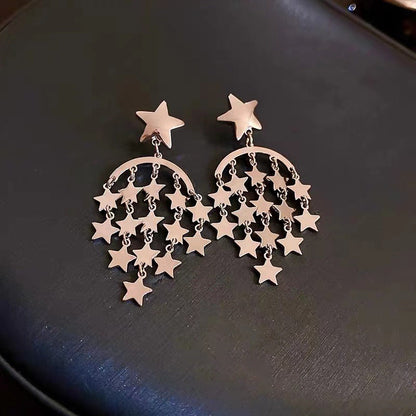 Women's Temperament Star Tassel Niche Design Unique Earrings