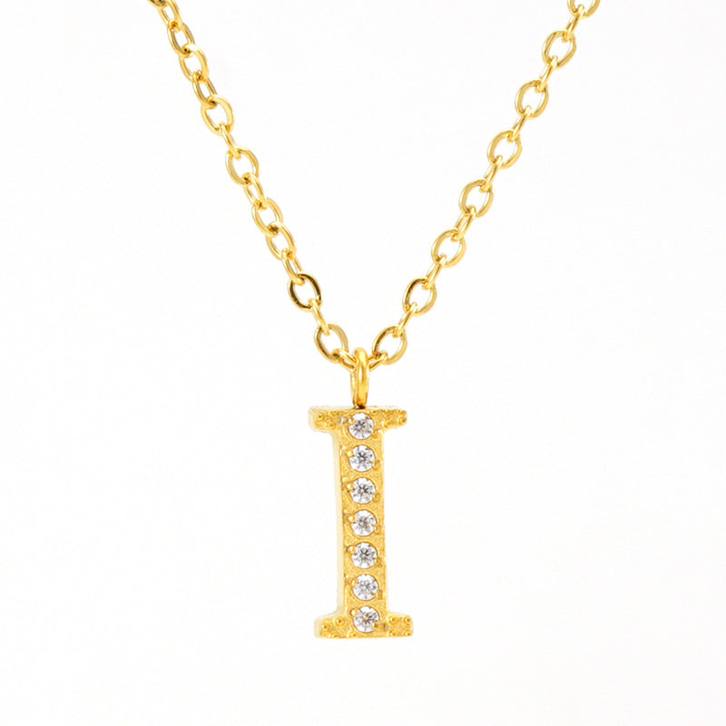 Women's English Letter Pendant High-grade Clavicle Chain Necklaces