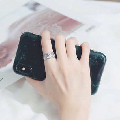 Sier Irregular Concave Gold And Tin Rings