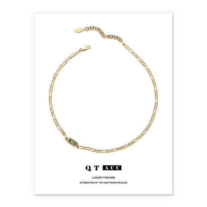 Brass Gold Plated French Vintage Style Niche Exquisite Fashion Necklaces