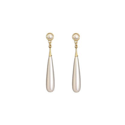 French Style Vintage Pearl Water Drop Earrings