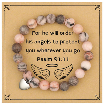 Gift Rhodochrosite Stone Handmade Beaded Amethyst Bracelets