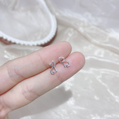 Sier Female Simple And Compact Delicate Earrings