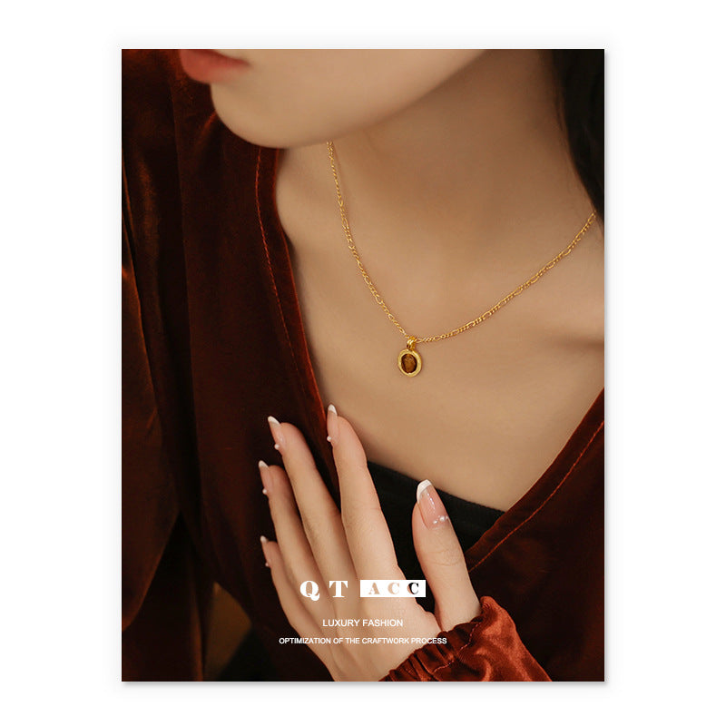 Retention Brass Gold Plated Niche Accessories Fashion Style Necklaces