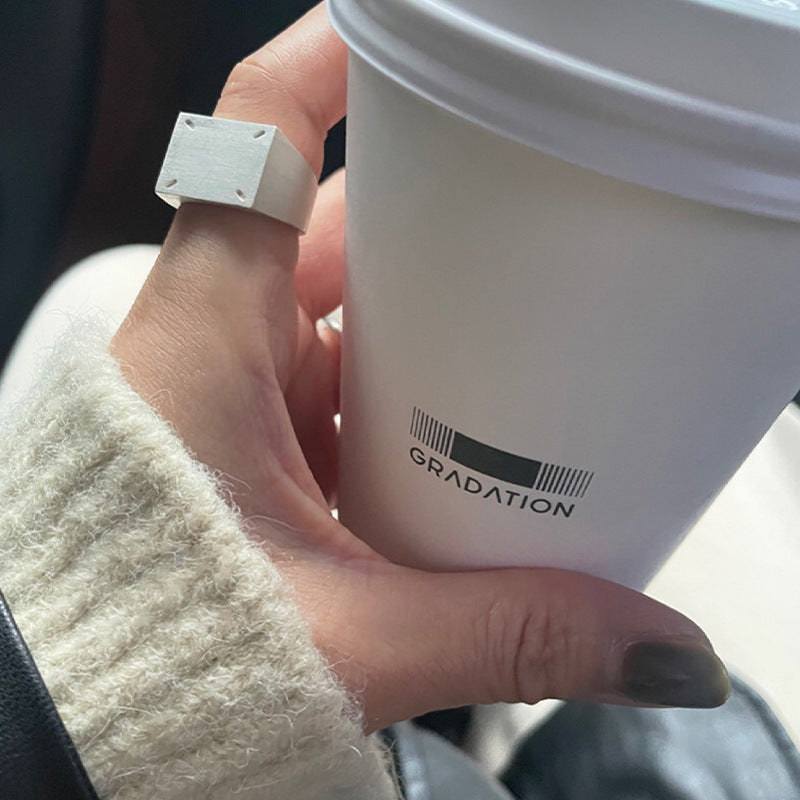 Women's Geometric Three-dimensional Hip Hop Open Disco Jumping Conspicuous Rings