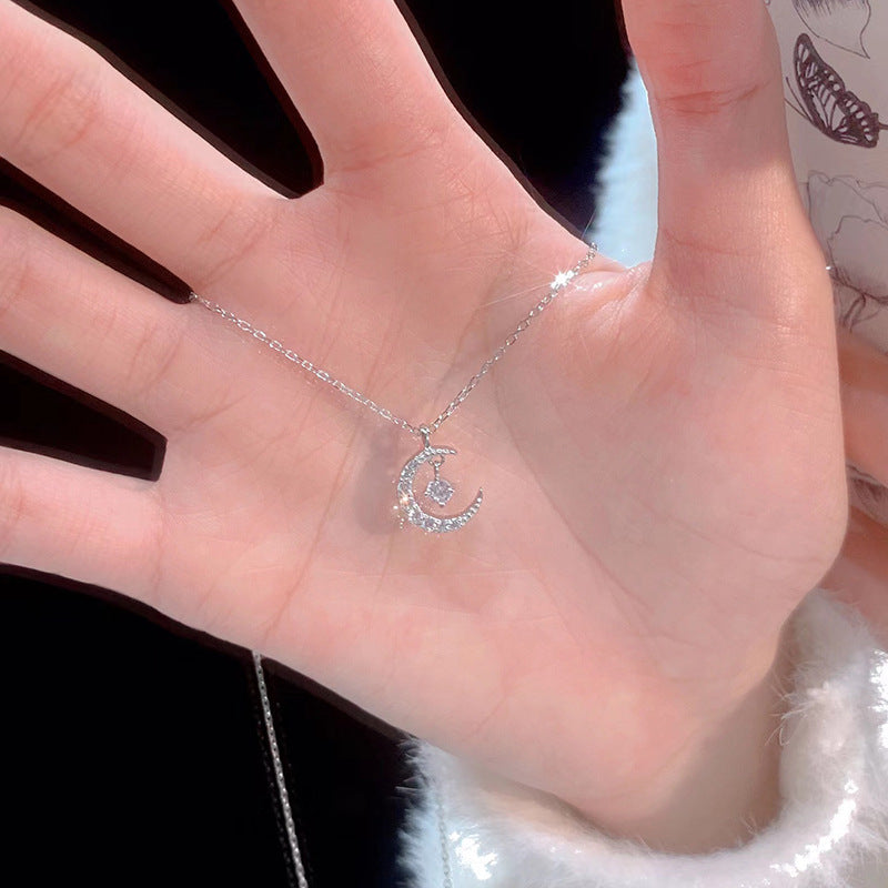 Women's Steel Fashion Temperament Design Clavicle Chain Moon Necklaces