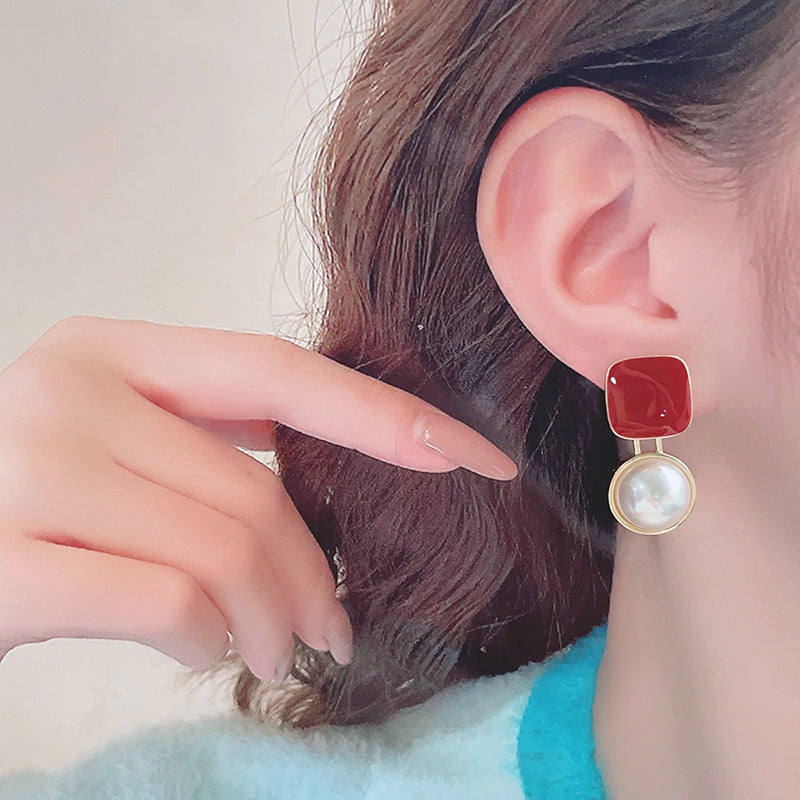 Women's Butterfly Summer Blue And White High-grade Earrings