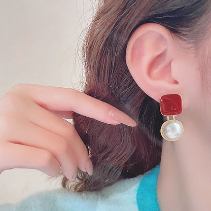 Women's Butterfly Summer Blue And White High-grade Earrings