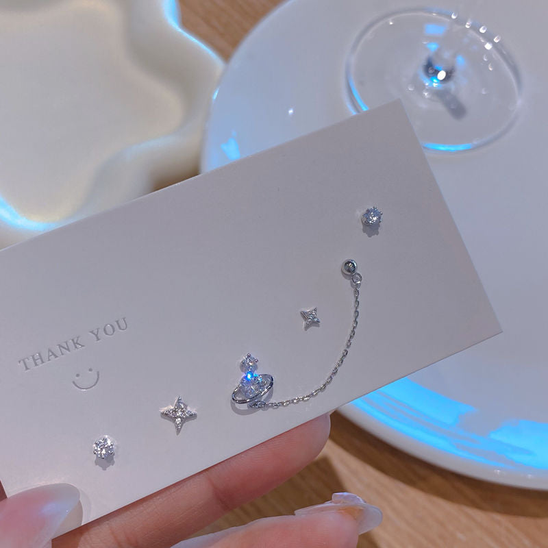 Mini Ear Bones Chain Double-ended Daily Earrings