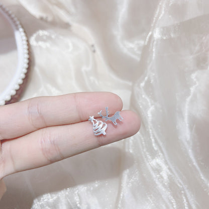 Sier Female Simple And Compact Delicate Earrings