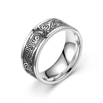 Men's Retro Style Creative Titanium Steel Personality Rings