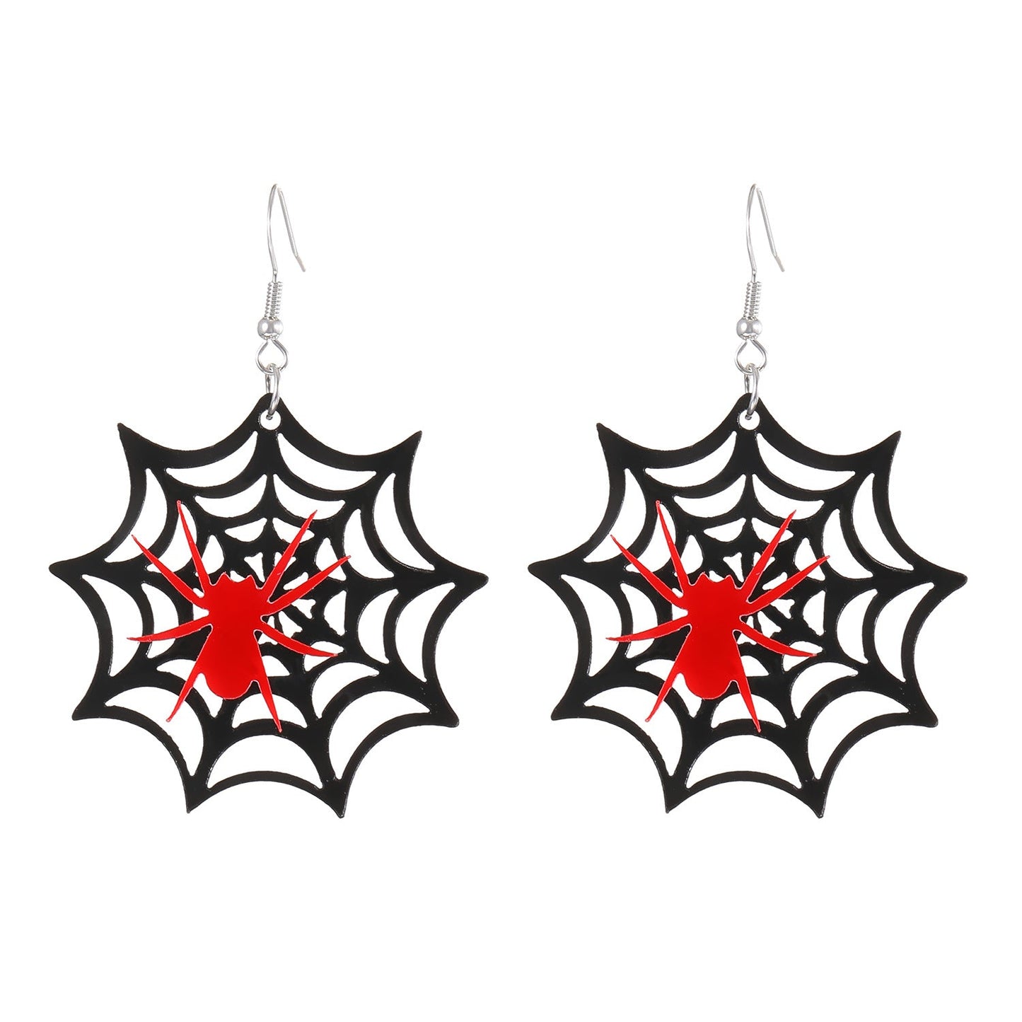 Female Gothic Dark Bat Spider Pumpkin Earrings