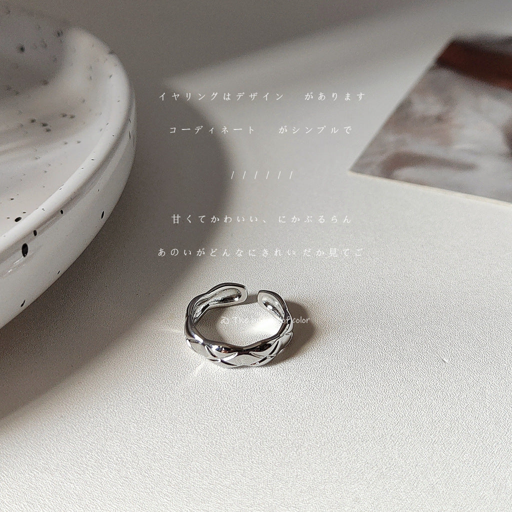 Style French Metal Sense Sier Index Finger Rings