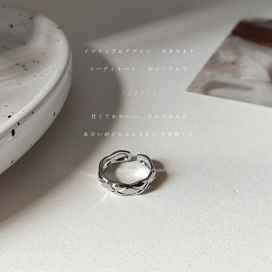 Style French Metal Sense Sier Index Finger Rings