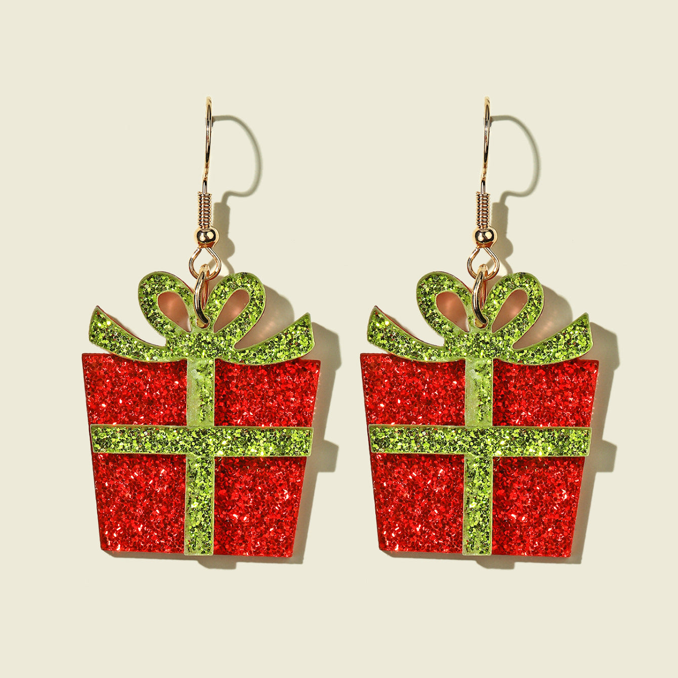 Cute Creative Christmas Tree Elk Acrylic Earrings