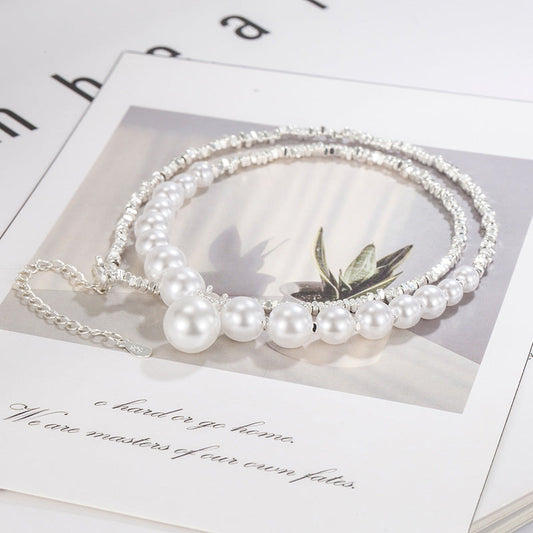 Women's Small Pieces Of Sier Pearl Light Luxury Necklaces