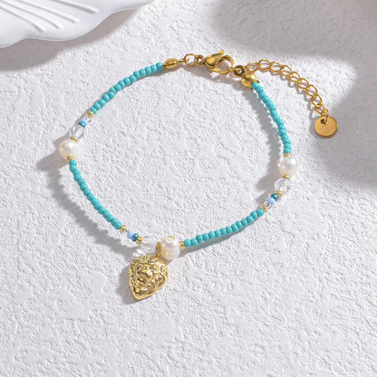 Women's Titanium Steel Pearl Fashion Personality Beaded Bracelets