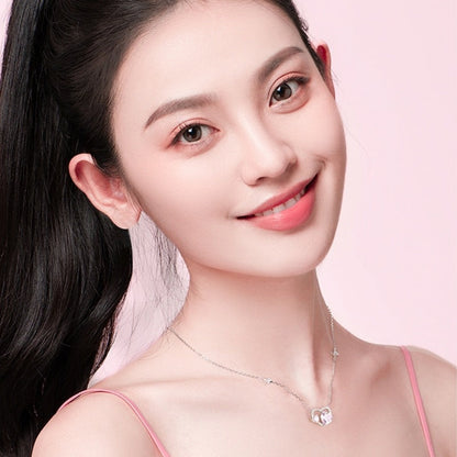 Women's Sterling Sier Fan Heart-moving Clavicle Chain Accessories Necklaces