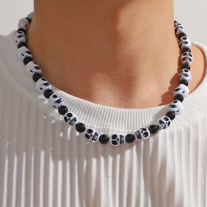 Men's Trend Punk Hip Hop Black And Necklaces