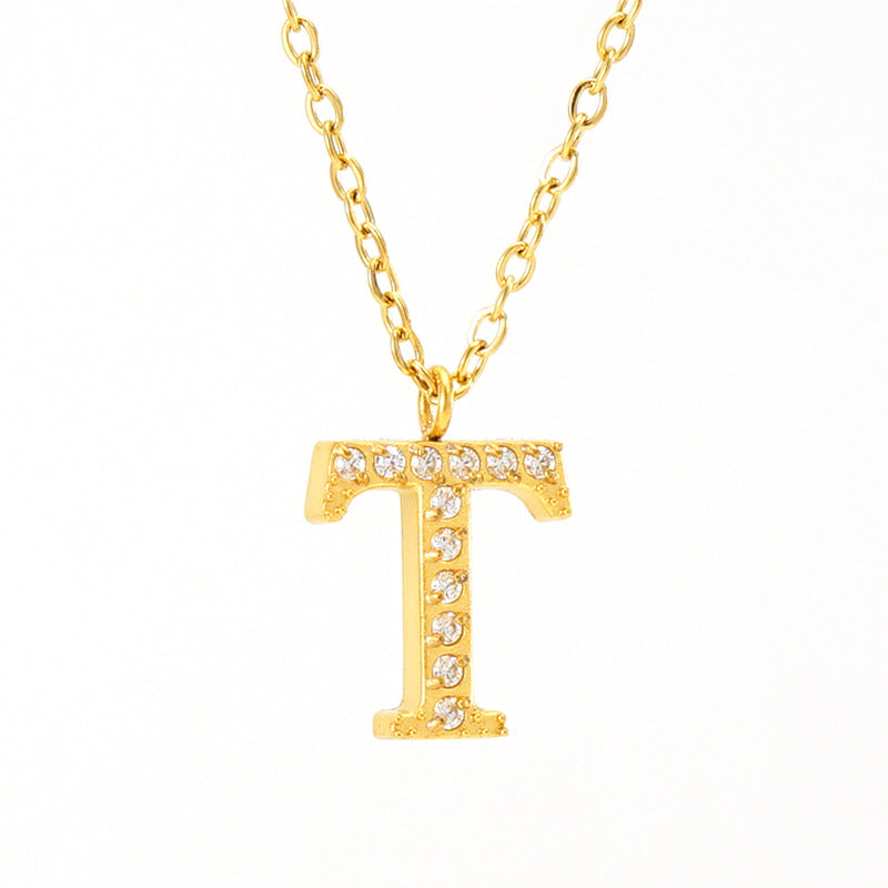 Women's English Letter Pendant High-grade Clavicle Chain Necklaces