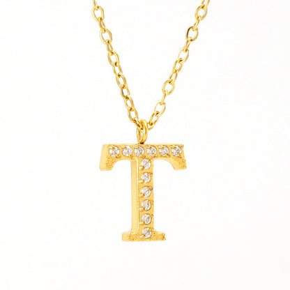 Women's English Letter Pendant High-grade Clavicle Chain Necklaces