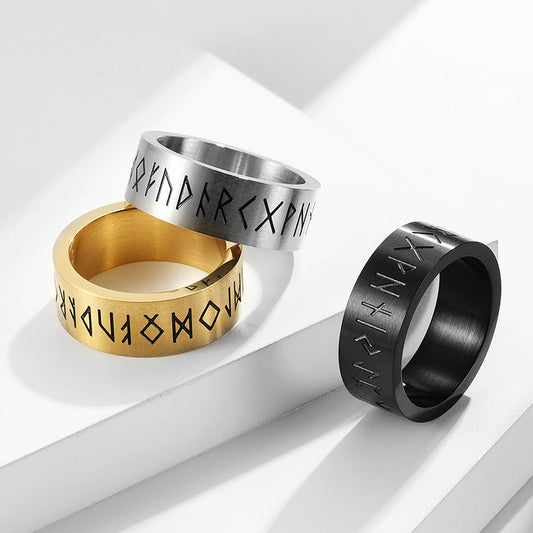 Women's & Men's & Ornament Viking Force Laboratories Vikings Text Rings
