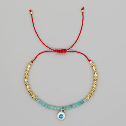 Niche Stone Copper Bead Classic Tag Bracelets