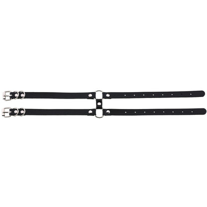 Gothic Style Leather Double Row Circle Simple Personality Necklaces