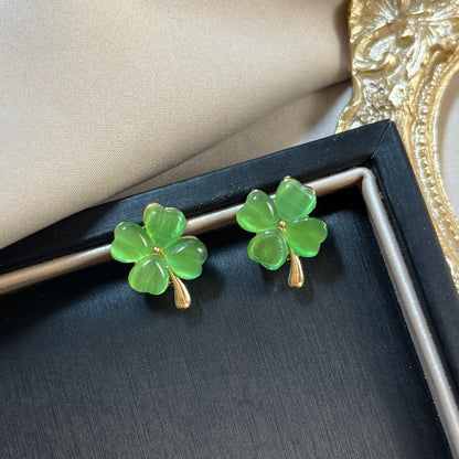 Needle French Opal Simple And Stylish Earrings