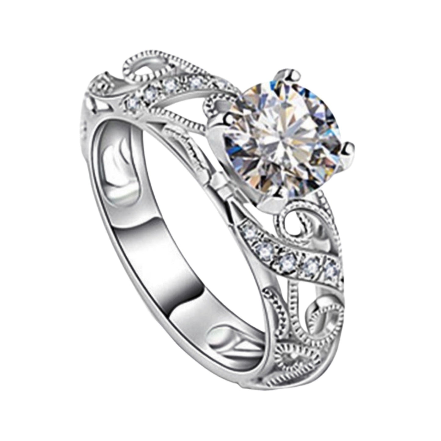 Luxury Zircon Colorful Gold Diamond Elegant Palace Rings