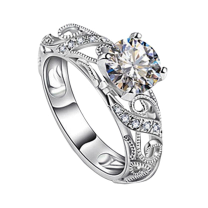 Luxury Zircon Colorful Gold Diamond Elegant Palace Rings