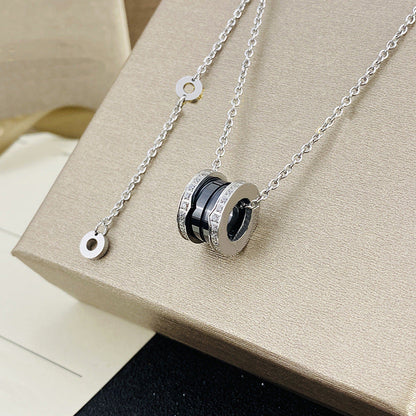 Women's & Men's Ceramic High Version Spring Full Diamond Small Waist Necklaces