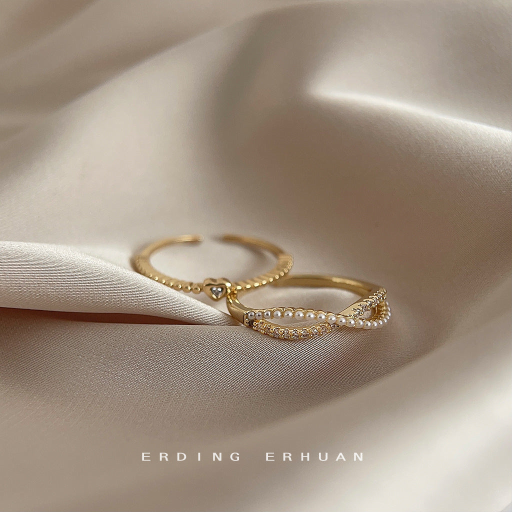 High-grade Micro Inlaid Zircon Open Adjustable Rings