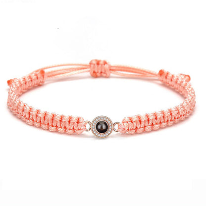 Women's & Men's & Sunflower Projection Wrist Chain Customized Color Bracelets