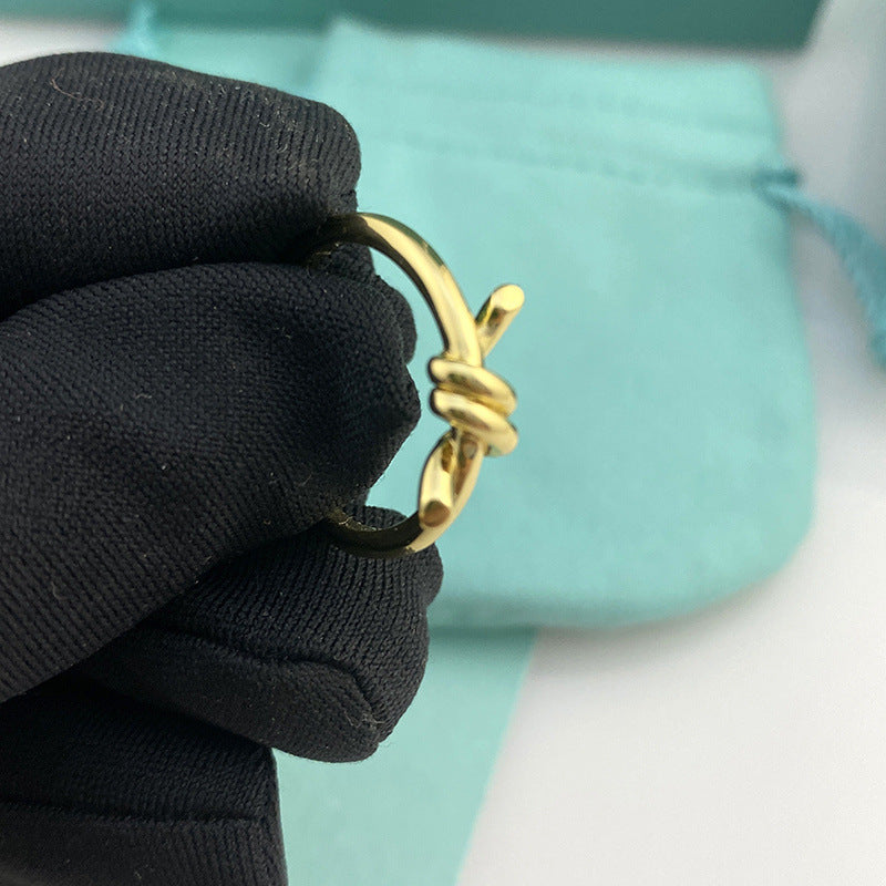 Gold Plated Twisted String Ailing High-grade Rings