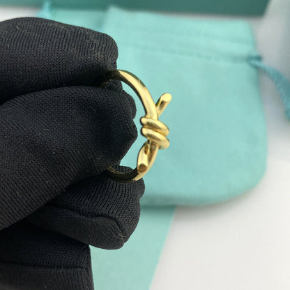 Gold Plated Twisted String Ailing High-grade Rings