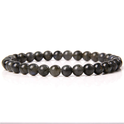 Women's Stone Purple Agate Handmade Round Beads Bracelets