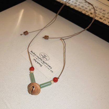 Women's Series Tigereye Butterfly Chinese Retro Beaded Sweater Necklaces