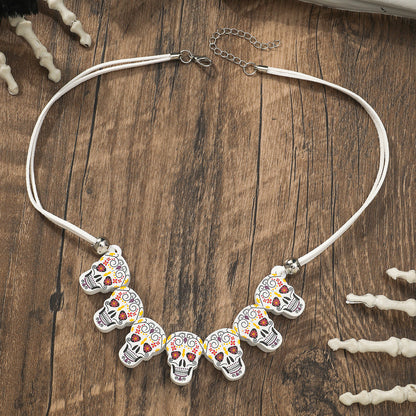 Women's & Men's & Halloween Dark Exaggerated And Personalized Skull Ghost Necklaces