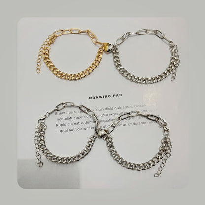 Fashion Simple Love Magnet Suction Niche Bracelets