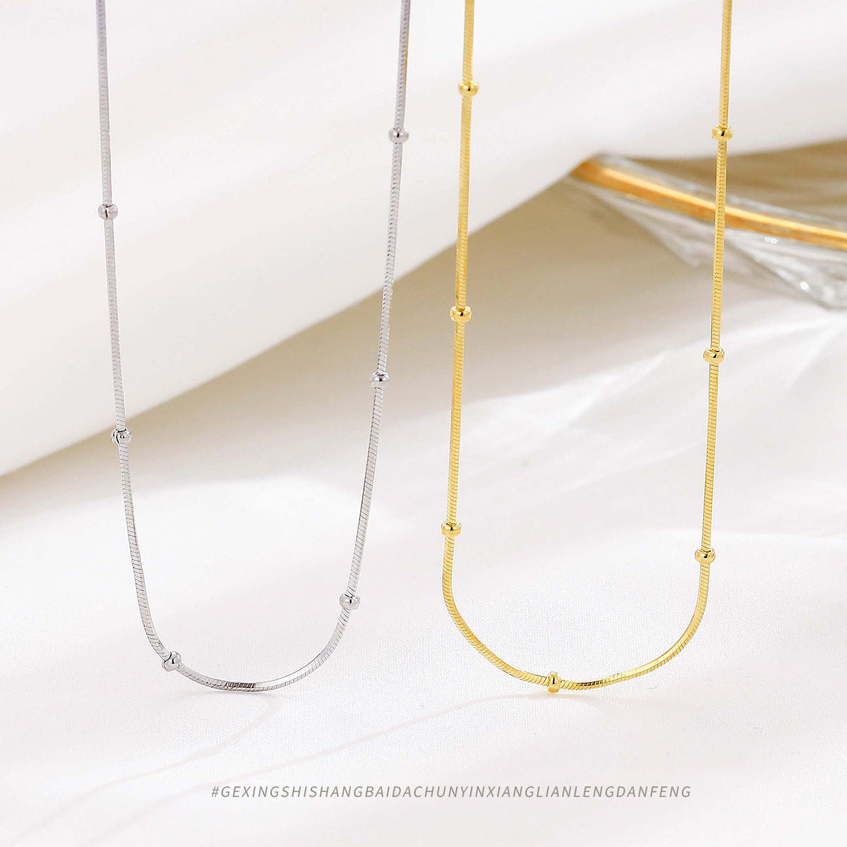 Beads Snake Bone Temperamental Minority High Sense Necklaces